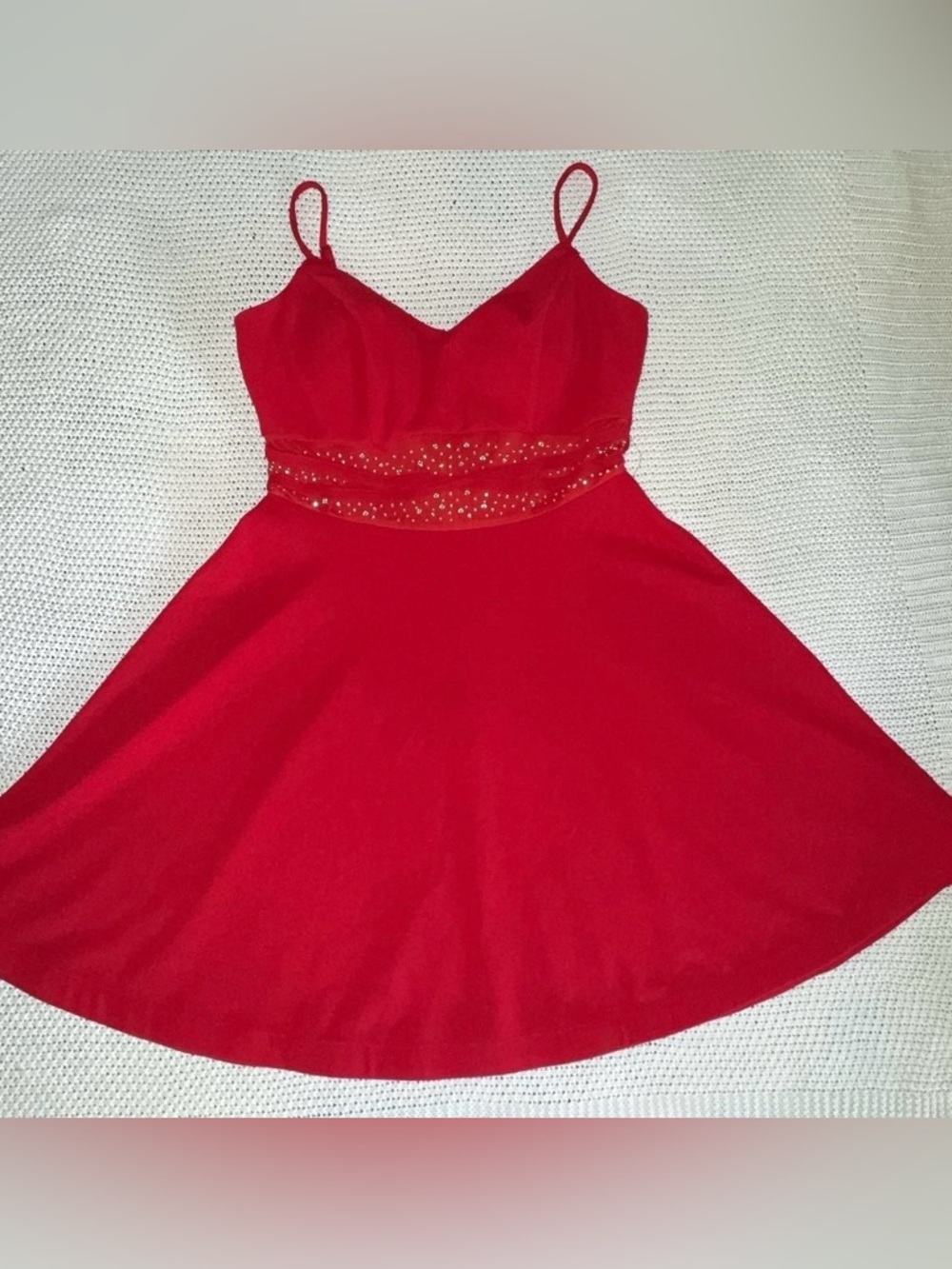 City Triangles red fit and flare dress